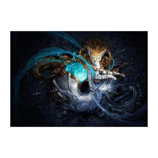 Fantasy Style Cat 5d Diy Cross Stitch Diamond Painting Kits QB7020