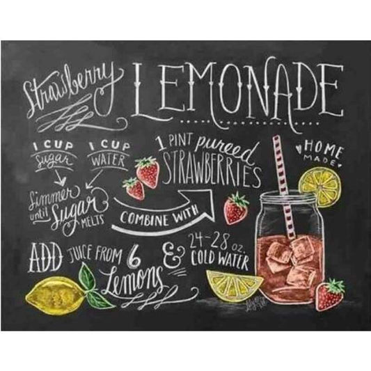 Fruits Blackboard Mosaic Cross Stitch 5D DIY Diamond Painting Kits UK