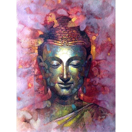 Full Drill 5D DIY Diamond Painting Buddha Flower Cross Stitch Mosaic