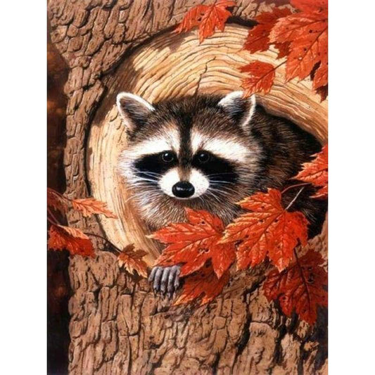 2019 Full Square Drill Raccoon 5d Diy Diamond Painting Kits NA00394