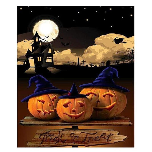 2019 Halloween Pumpkin 5d Diy Cross Stitch Diamond Painting Kits VM8732
