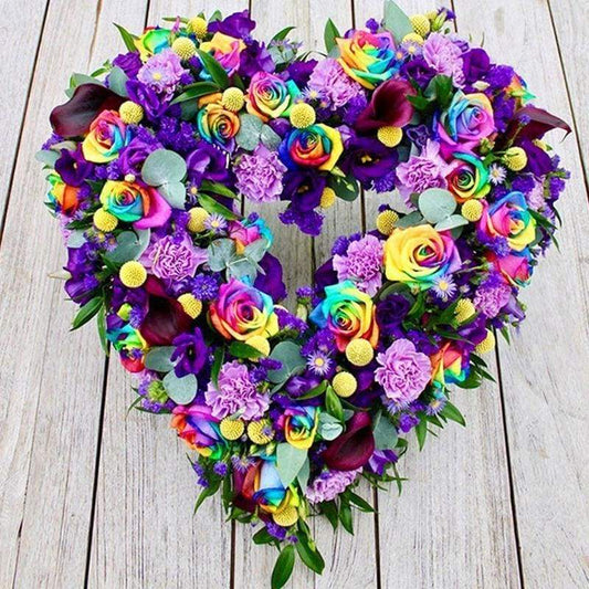 Heart Flower 5d Diy Embroidery Cross Stitch Diamond Painting Kits NA0992