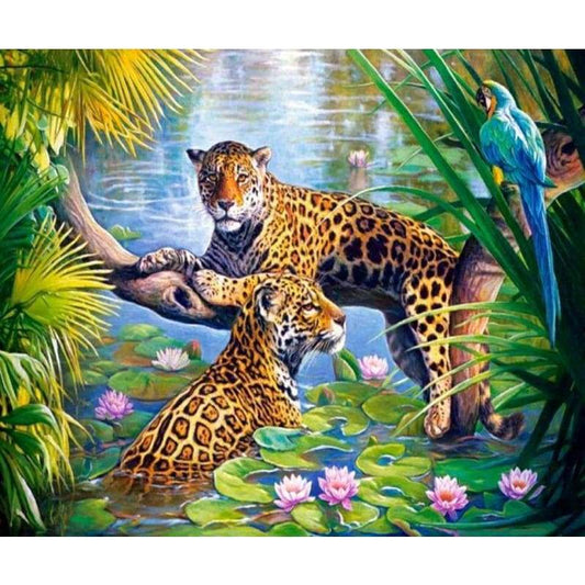 Hot Sale Animal Portrait Leopard 5d Diy Diamond Painting Kits VM8062