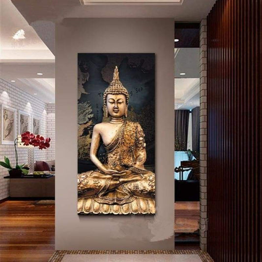 Hot Sale Buddha Portrait Full Drill - 5D Diy Full Square Diamond Painting Kits VM9410 - NEEDLEWORK KITS