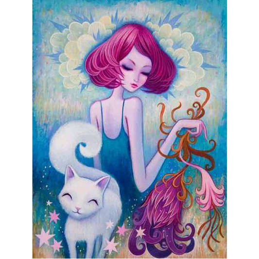 2019 Hot Sale Cartoon Girl Full Diamond 5d Diy Diamond Painting Kits VM9843