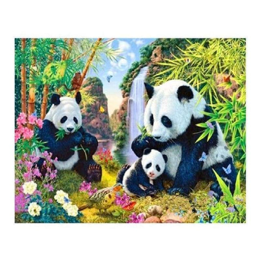 2019 Hot Sale Cute Family Panda Picture 5d Diy Diamond Painting Kits VM7851