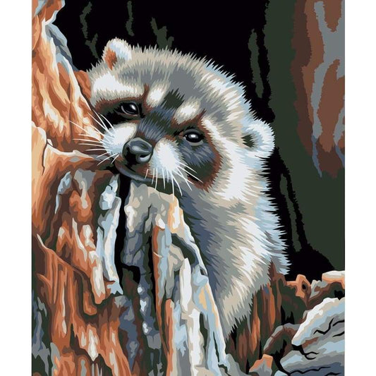 2019 Hot Sale Full Square Drill Raccoon 5d Diy Cross Stitch Diamond Painting Kits NA00388