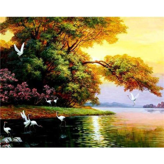 2019 Hot Sale Popular Landscape Natural 5d Diy Diamond Painting Kits VM7213