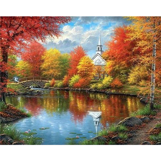 2019 Hot Sale Popular Landscape Natural 5d Diy Diamond Painting Kits VM7214