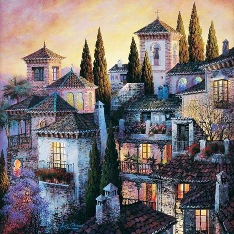 Hot Sale Town Picture 5d Diy Diamond Painting Kits VM9123