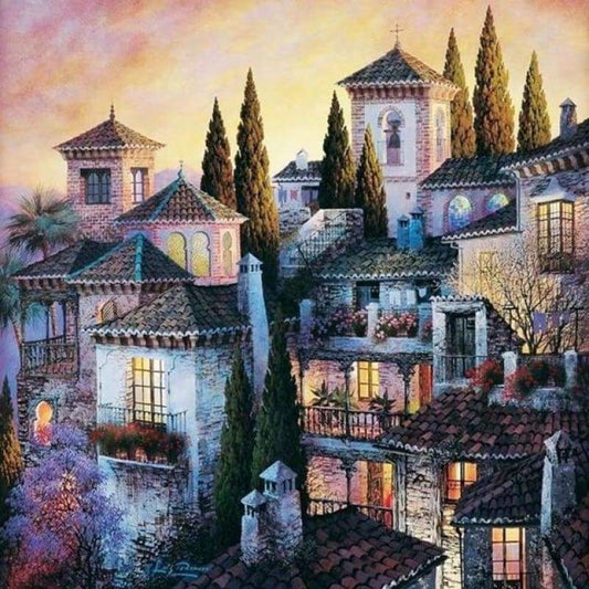 Hot Sale Town Picture 5d Diy Diamond Painting Kits VM9123