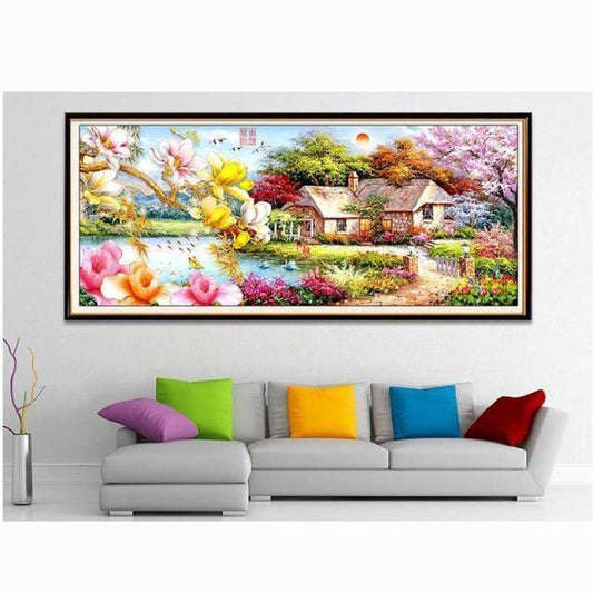 2019 Landscape Large Sizes Square Wall Decor 5d Diy Diamond Painting Kits VM4129