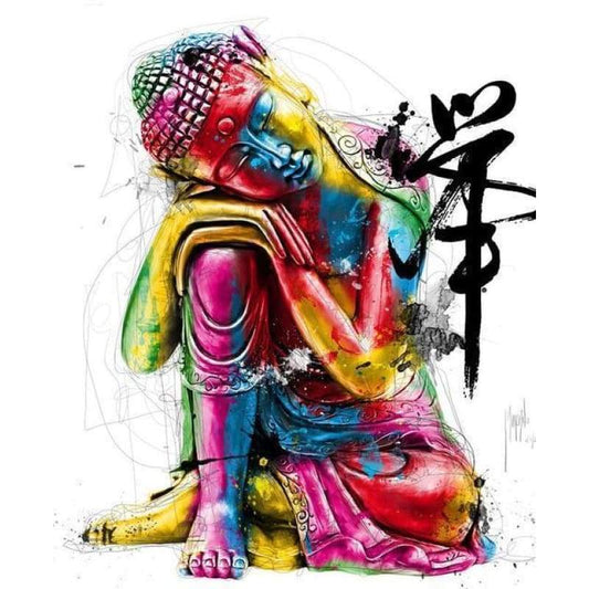 Large Size Buddha Heads  Wall Decor 5d Diy Diamond Painting Kits VM9134