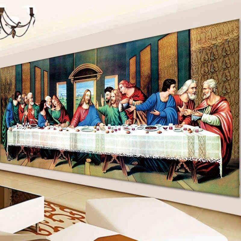 Large Size Last Supper Home Decor Full Drill - 5D DIY Diamond Painting Kits VM8170 - NEEDLEWORK KITS