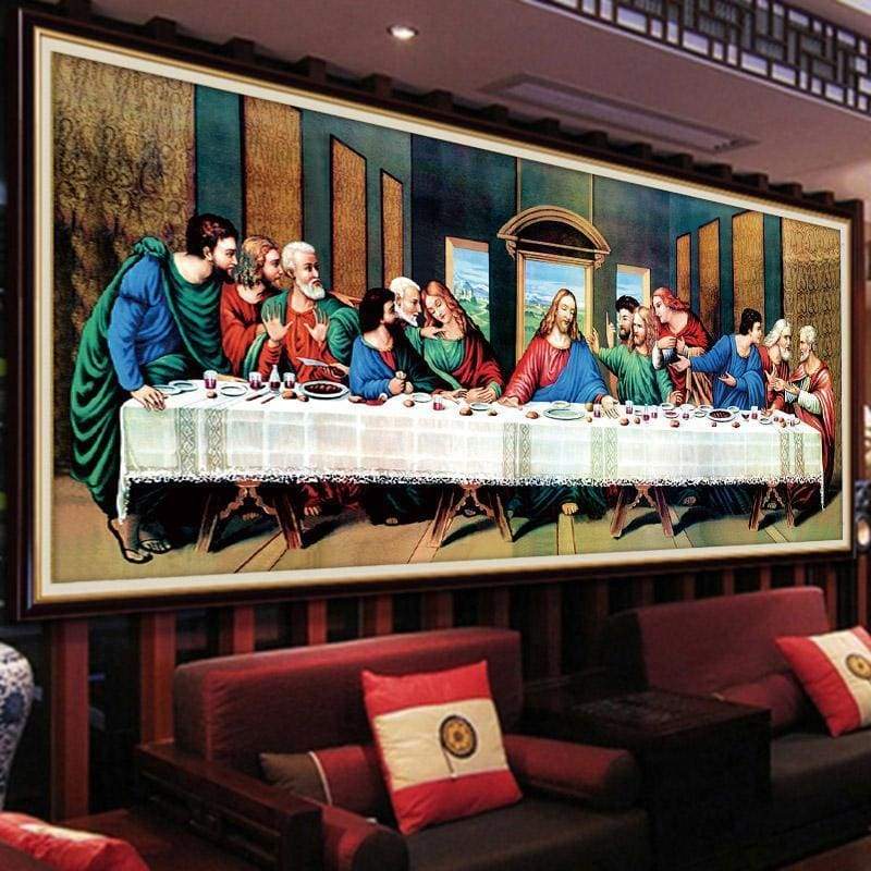 Large Size Last Supper Home Decor Full Drill - 5D DIY Diamond Painting Kits VM8170 - NEEDLEWORK KITS