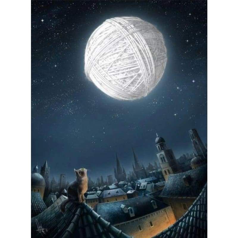 2019 Line Moon Embroidery Cross Stitch 5D DIY Diamond Painting Kits UK