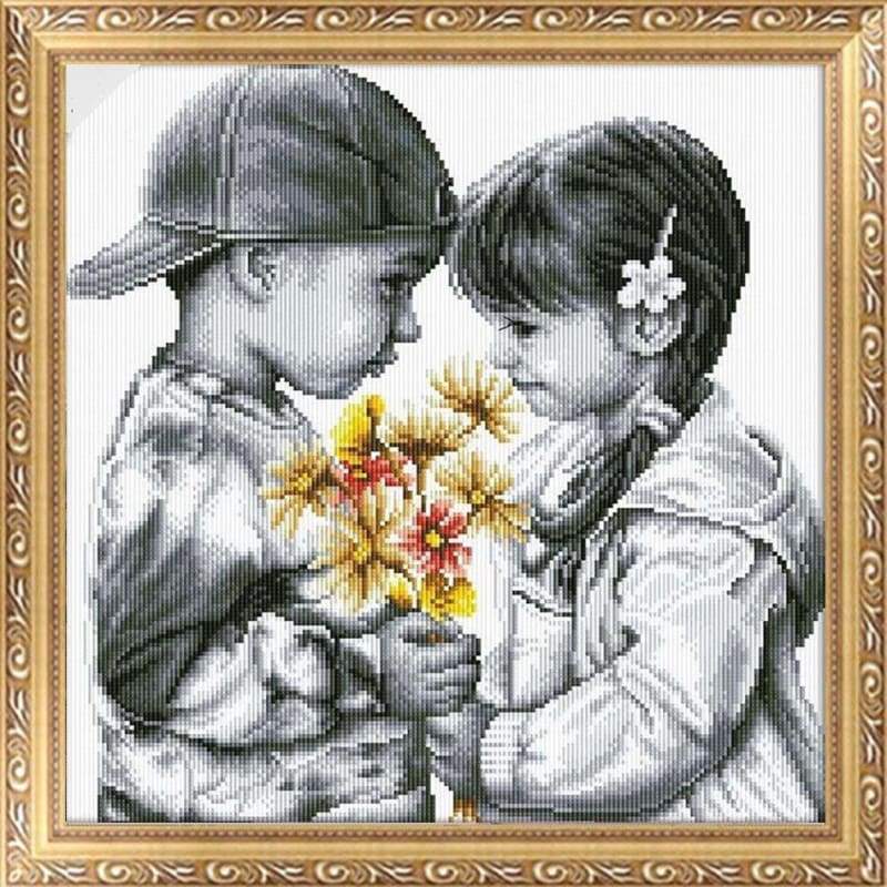 2019 Modern Art Boy And Girl 5d Diy Embroidery Diamond Painting Kits NA0956
