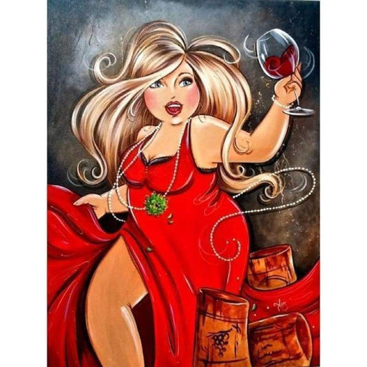 Modern Art Cartoon Woman Portrait 5d Diy Diamond Painting Kits VM7753