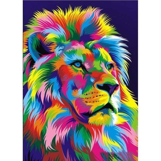 Modern Art Colorful Lion 5D DIY Diamond Painting Cross Stitch Kits VM6017