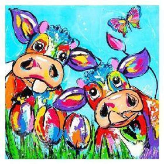 2019 Modern Art Full Square Drill Cow 5D Diy Diamond Painting Kits NA0191