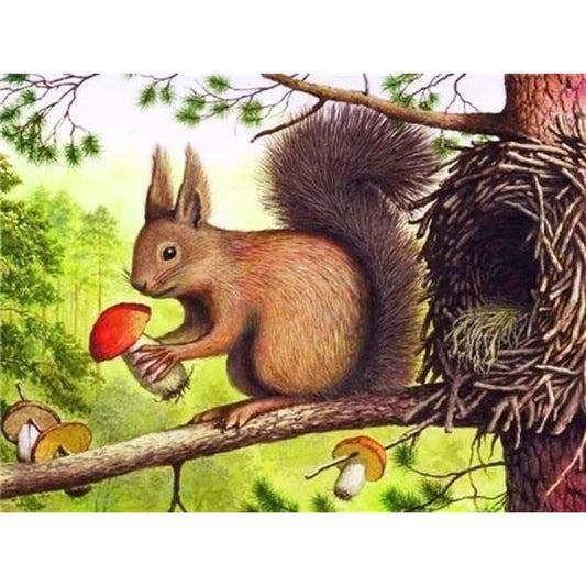 2019 Modern Art Full Square Drill Squirrel 5d Diy Diamond Painting Kits NA0453