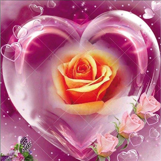 Modern Art Heart Flower 5d Diy Embroidery Diamond Painting Kits NA0994