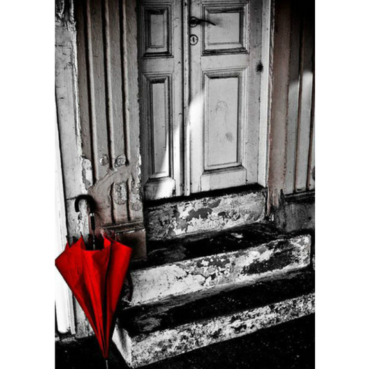 2019 Modern Art Red Umbrellas And Door 5d Diy Diamond Painting Kits VM09221