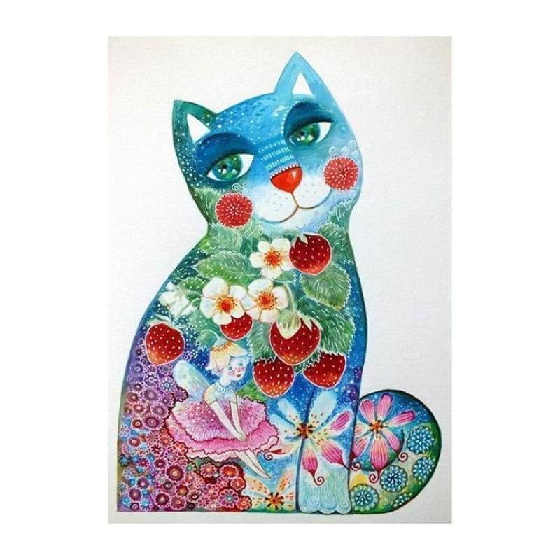 Modern Art Style Cat 5d Diy Cross Stitch Diamond Painting Kits QB7019