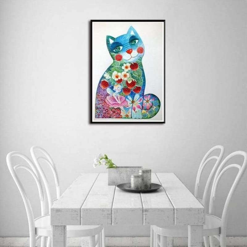 Modern Art Style Cat 5d Diy Cross Stitch Diamond Painting Kits QB7019