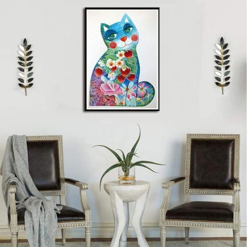 Modern Art Style Cat 5d Diy Cross Stitch Diamond Painting Kits QB7019