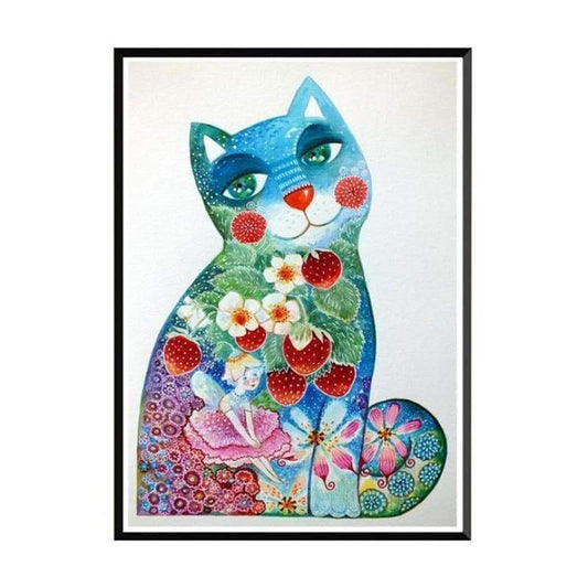 Modern Art Style Cat 5d Diy Cross Stitch Diamond Painting Kits QB7019