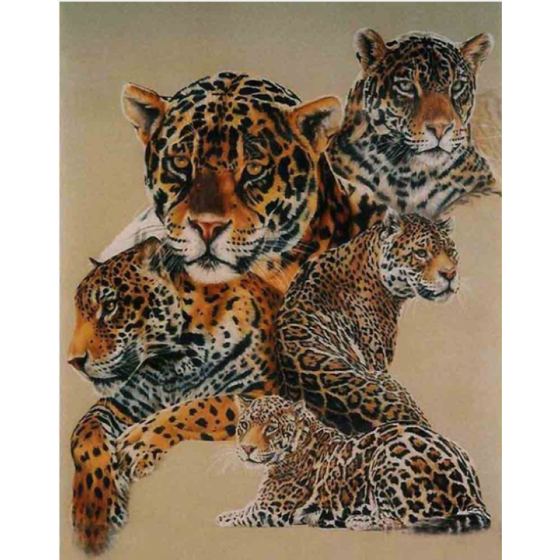 New Animal Leopard Picture Wall Decor 5d Diy Diamond Painting Kits VM9521