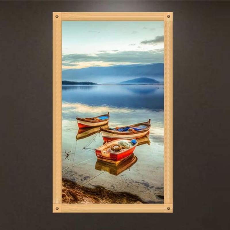 2019 New Arrival Autumn Series  5d Diy Boats Diamond Painting Kits AF9012