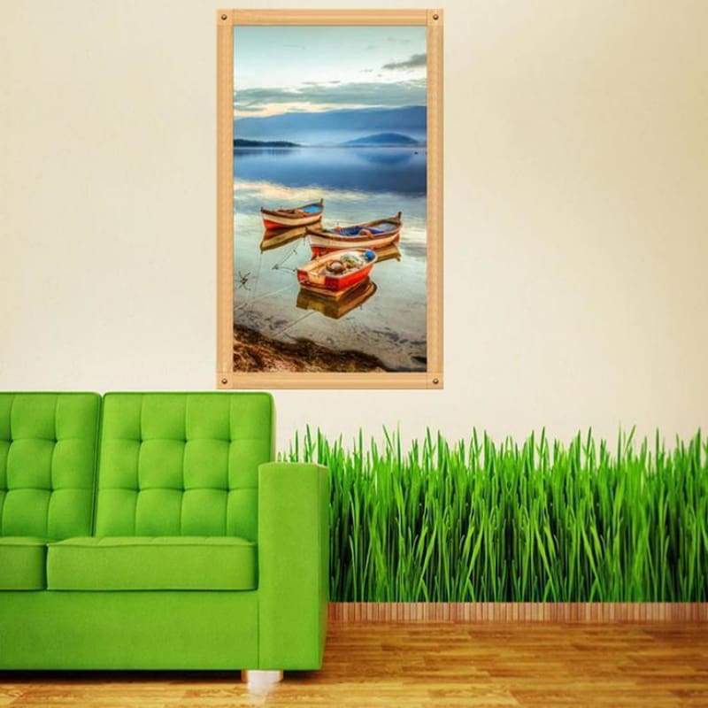 2019 New Arrival Autumn Series  5d Diy Boats Diamond Painting Kits AF9012