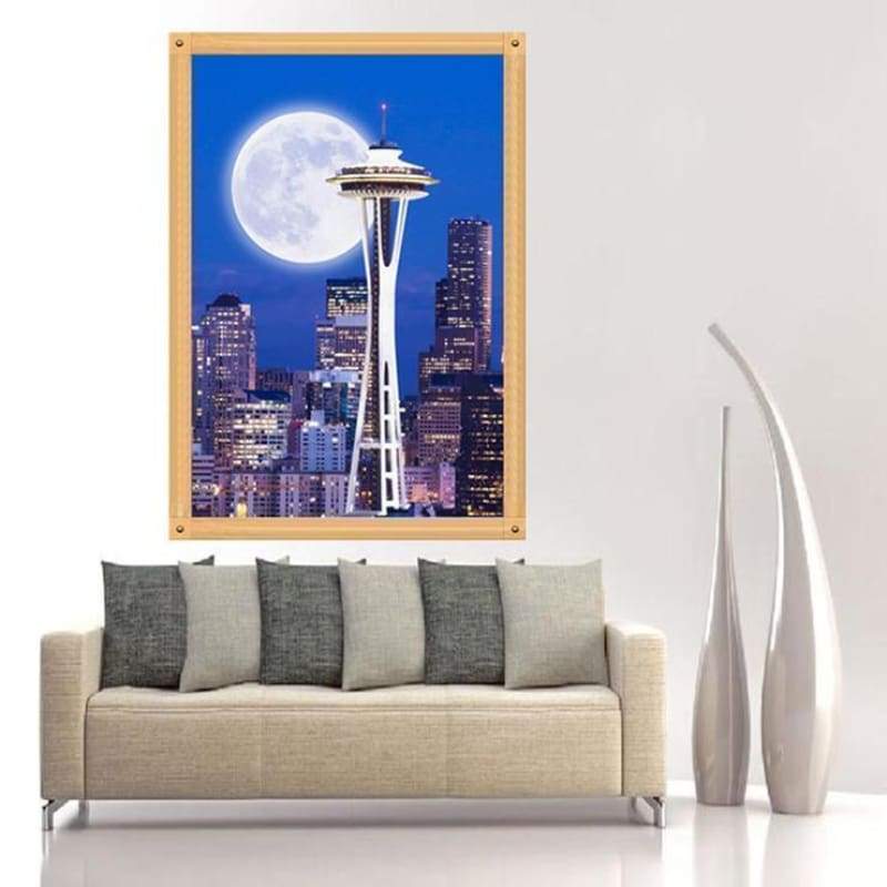 New Arrival Modern Art Landscape City 5d Diamond Painting Kits QB5367