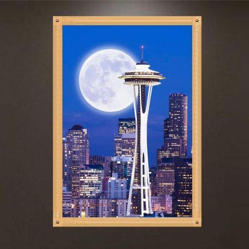New Arrival Modern Art Landscape City 5d Diamond Painting Kits QB5367