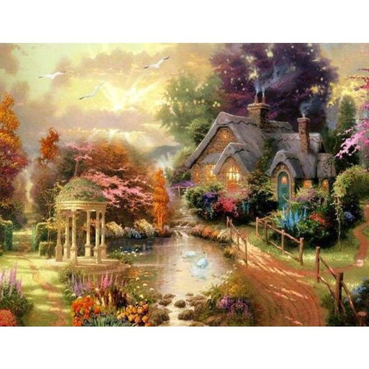 New Cartoon Dream Cottage 5d Diy Diamond Painting Kits VM8384