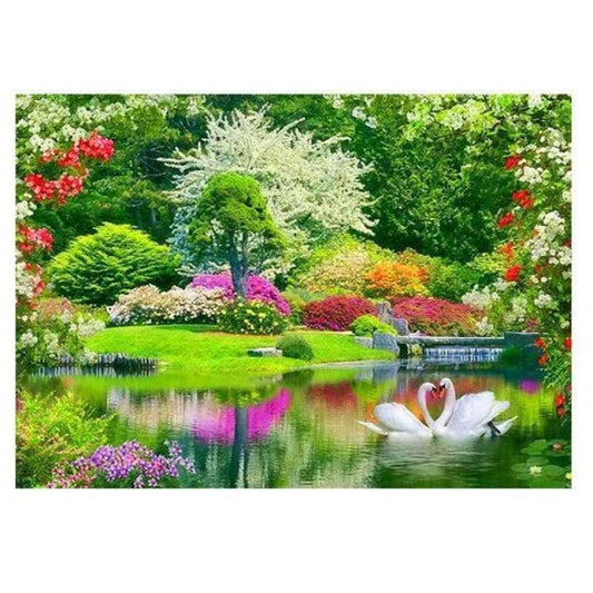2019 New Dream Lakeside Scenery 5d Diy Diamond Painting Landcape VM3306