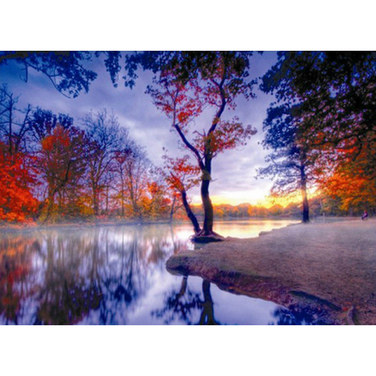 2019 New Dream Landscape Tree Lake 5d Diy Diamond Painting Kits VM9652
