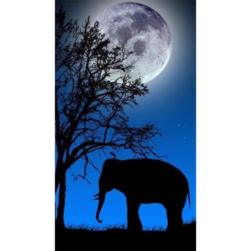 New Dream Night Sky Moon Elephant 5d Diy Diamond Painting Kits VM9057