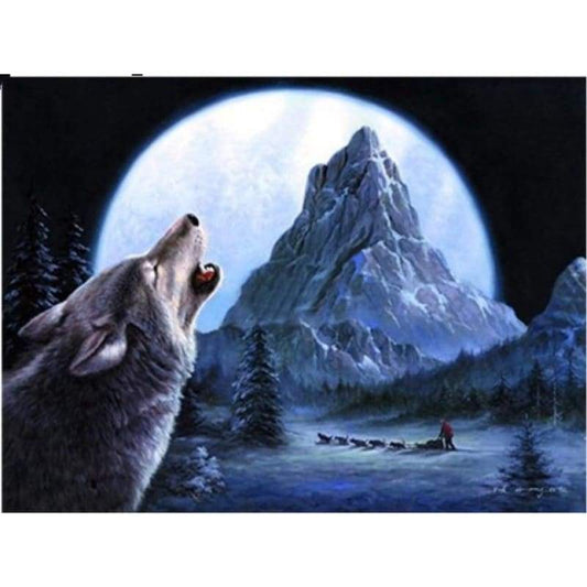 2019 New Dream Stitch Kit Fast Delivery 5d Diy Diamond Painting Snow Wolf VM8618
