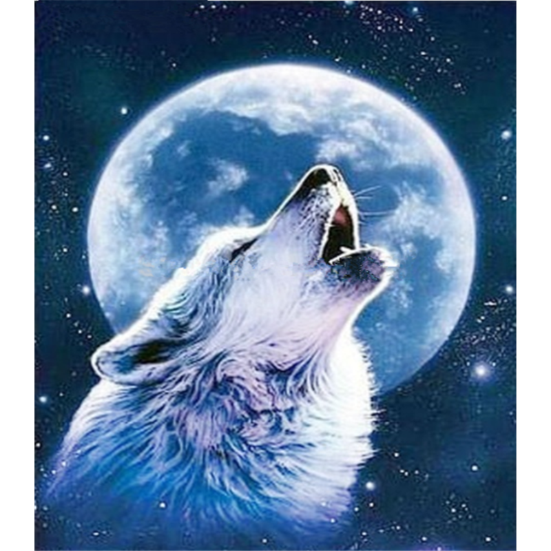 2019 New Dream Stitch Kit Night Sky 5d Diy  Diamond Painting Wolf VM8626