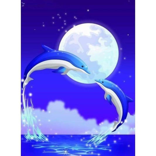 New Dream Wall Decor Animals Dolphin 5d Diy Diamond Painting Kits VM8576