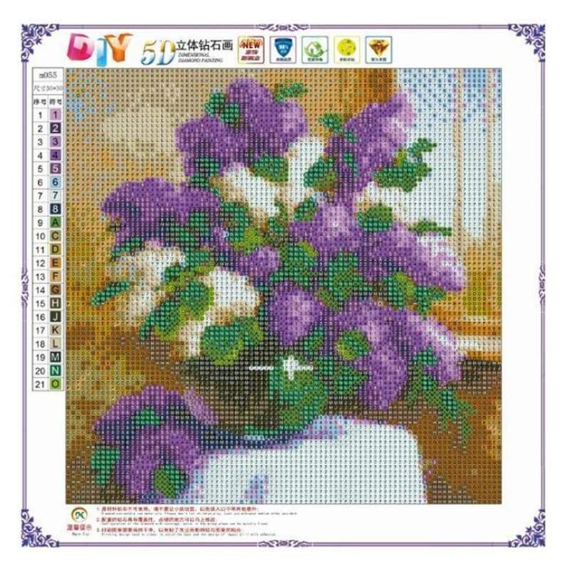 New Flower 5d Diy Cross Stitch Diamond Painting Kits QB6411