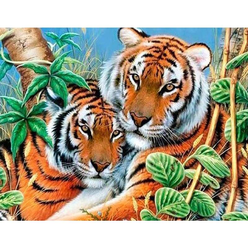 New Hot Sale Animal Portraits Close Up 5d Diy Diamond Painting Tiger VM2000