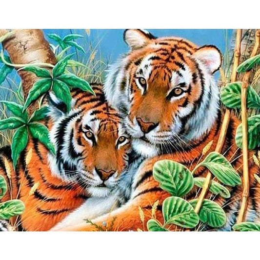 New Hot Sale Animal Portraits Close Up 5d Diy Diamond Painting Tiger VM2000