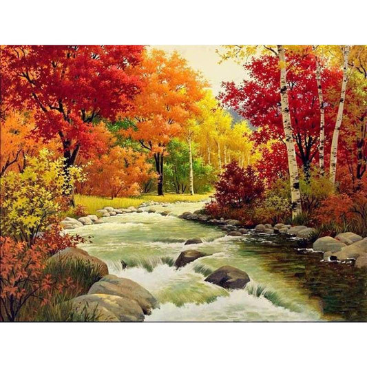 New Hot Sale Autumn Forest Pattern 5d Diy Diamond Painting Kits VM9637
