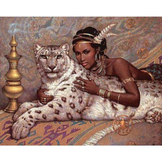 New Hot Sale Beauty And Animal Leopard 5d Diy Diamond Painting Kits VM8071