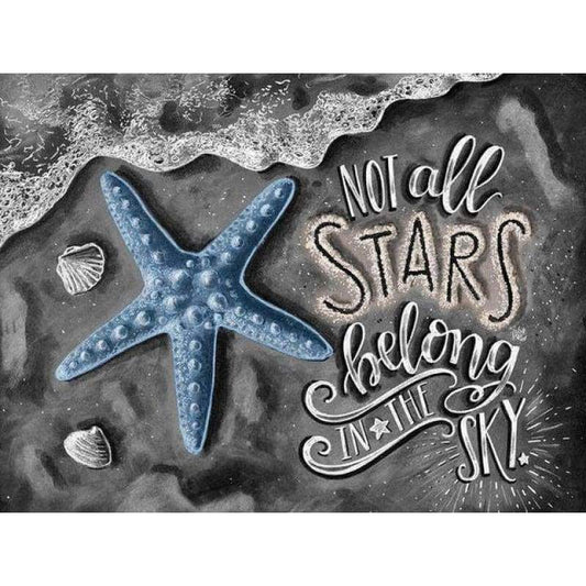 New Hot Sale Blackboard Starfish Decor 5d DIY Diamond Painting Kits VM8176