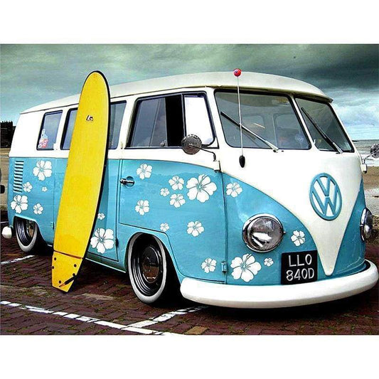 2019 New Hot Sale Blue Car 5d Diy Diamond Painting Kits VM9483